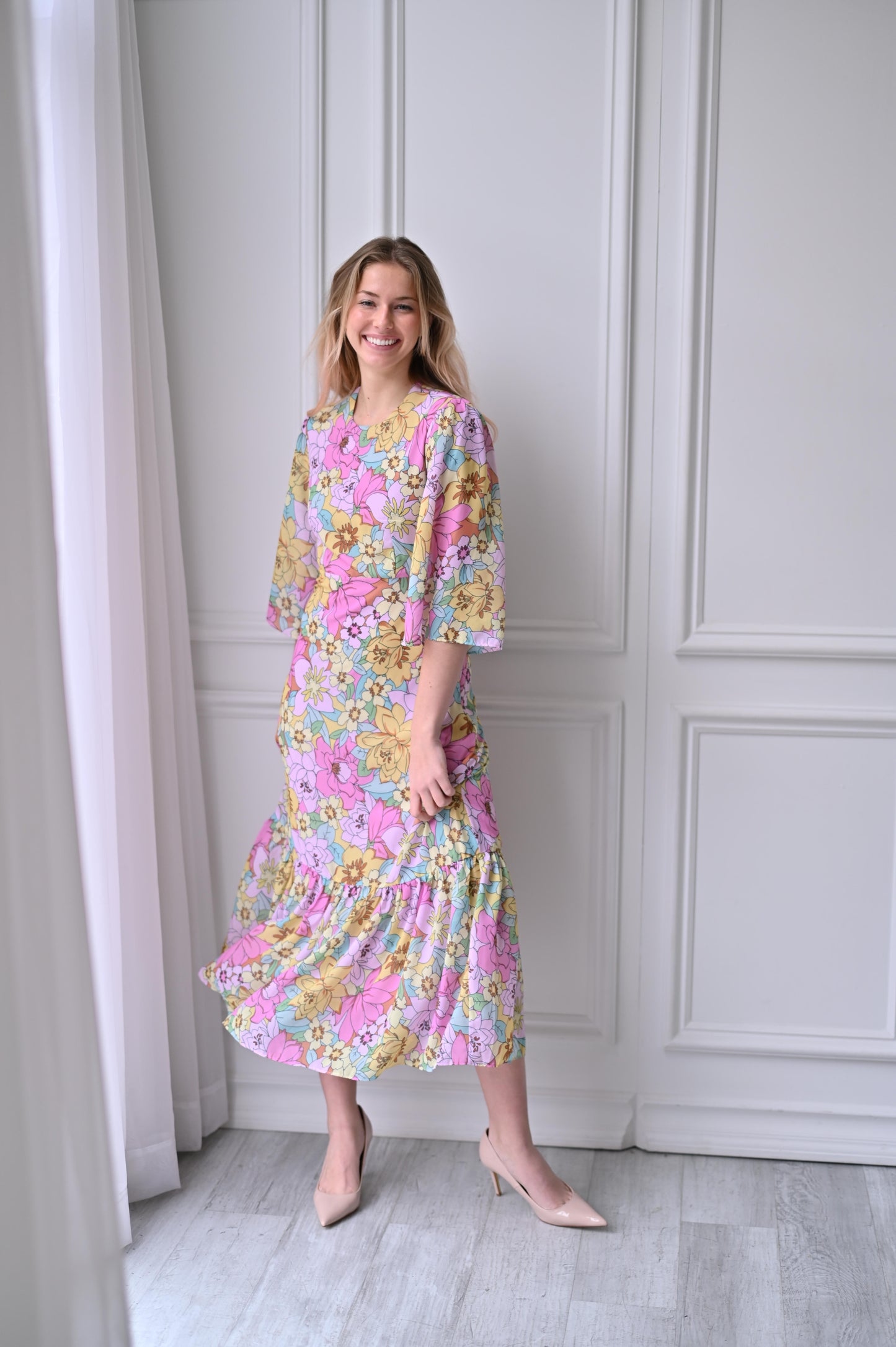 Adrianna Dress - Pink Floral