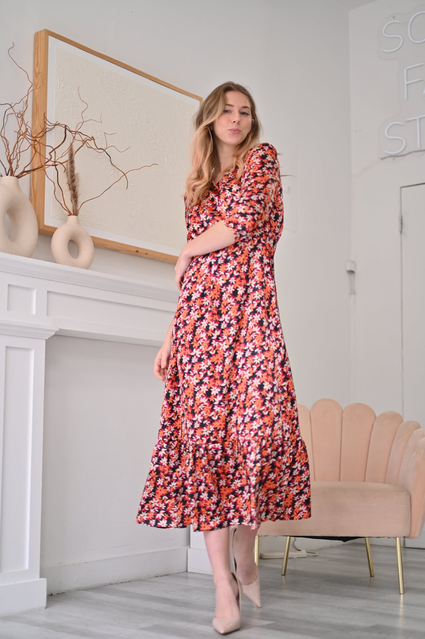 Nova Dress - Crimson Petal