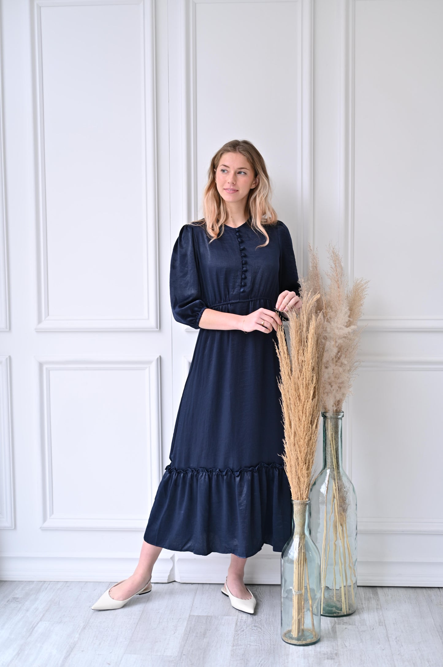 Caroline Dress - Midnight Blue