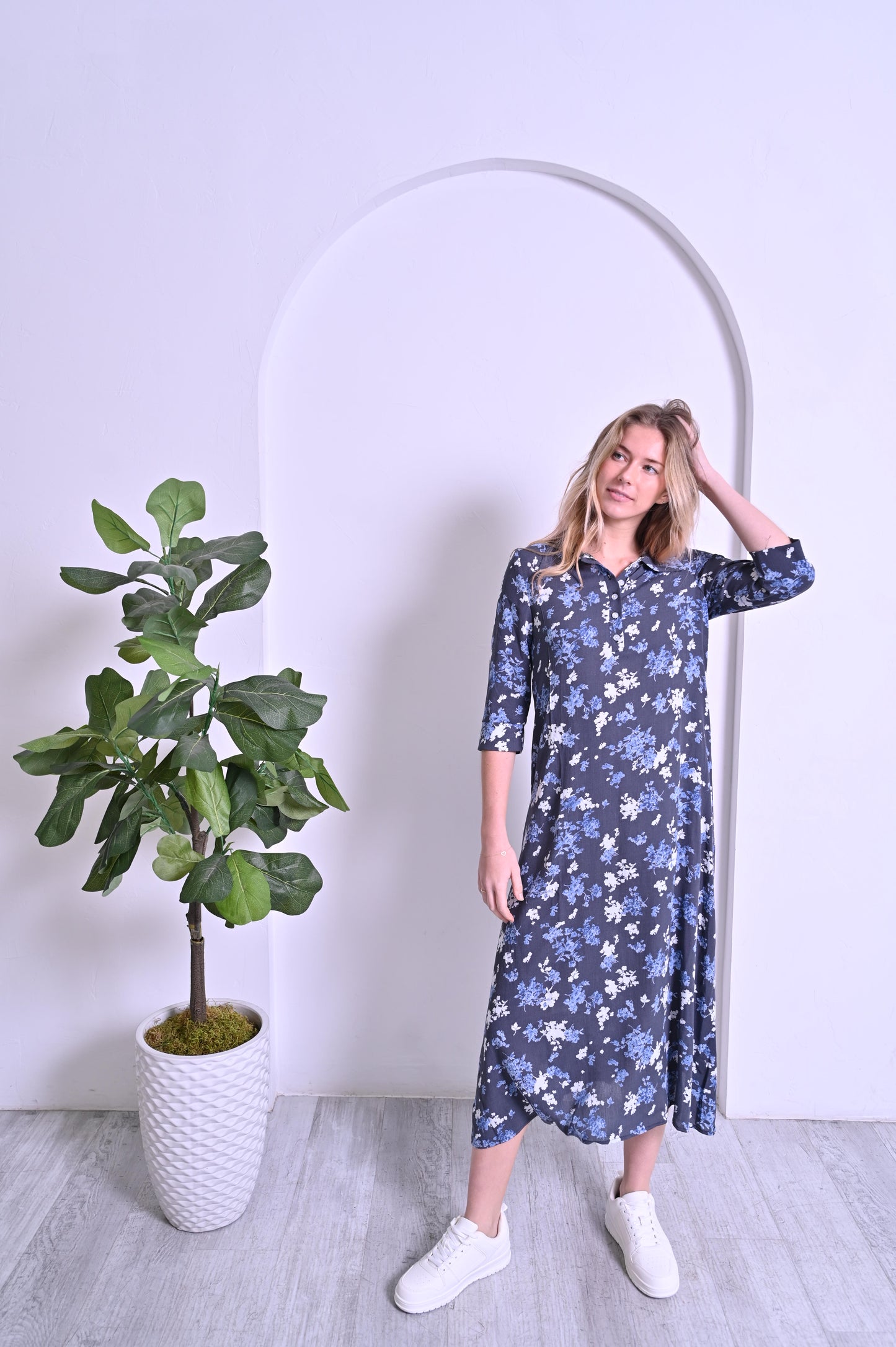 Mia Dress - Blue Floral