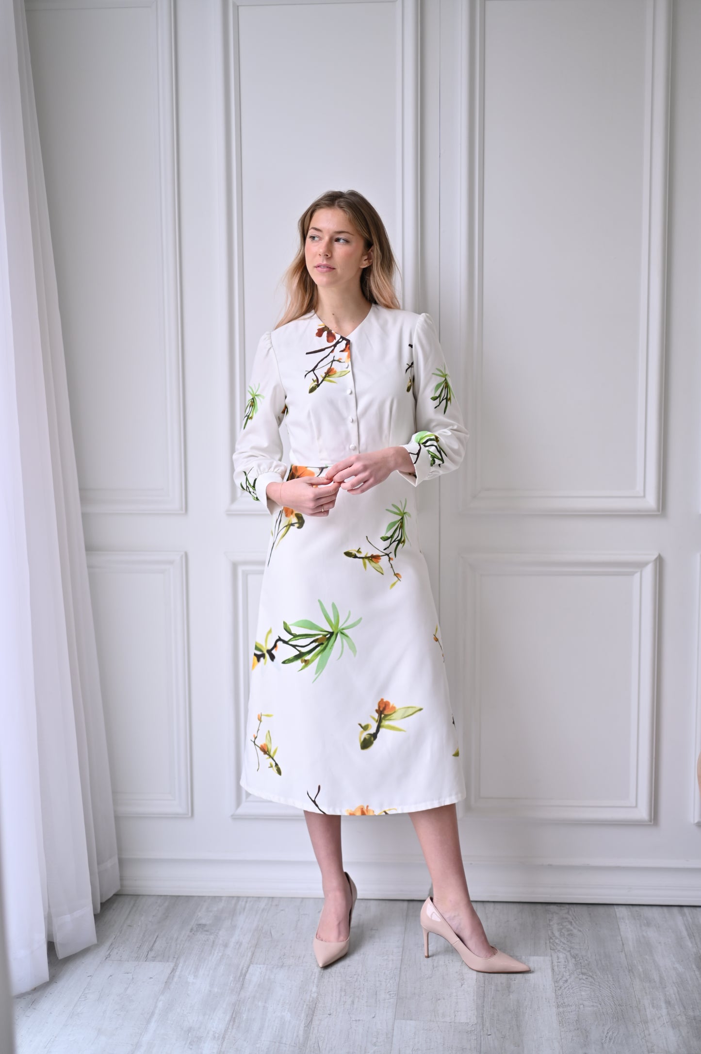 Bella Dress - Ivory Floral