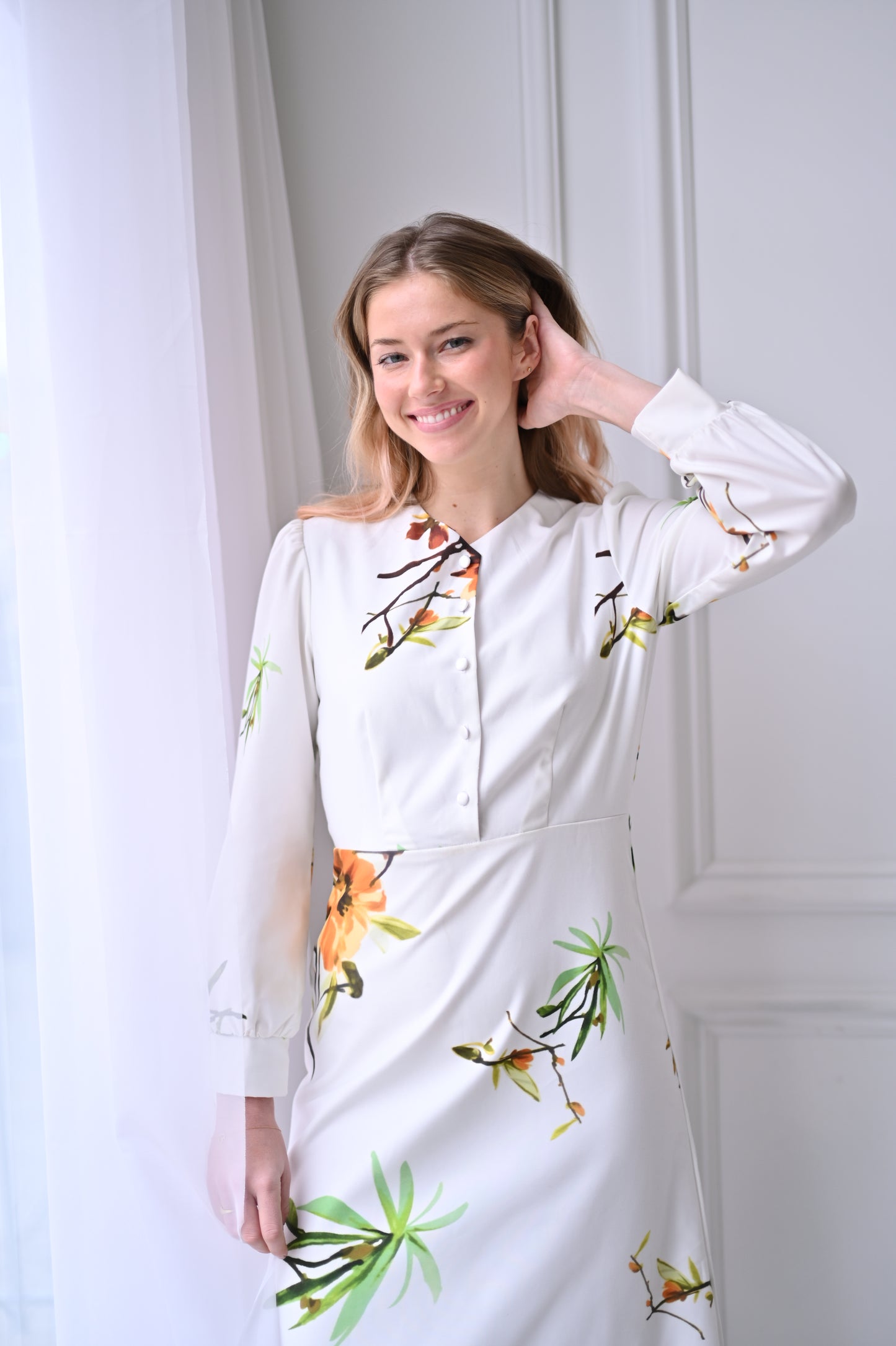 Bella Dress - Ivory Floral