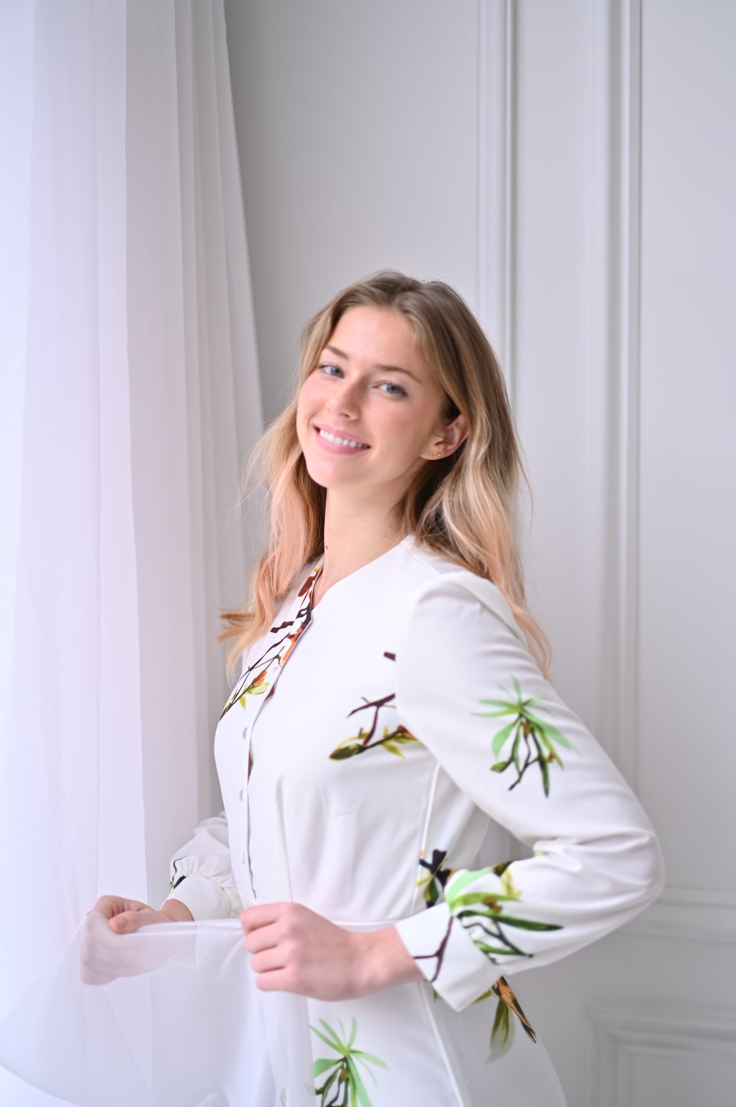 Bella Dress - Ivory Floral