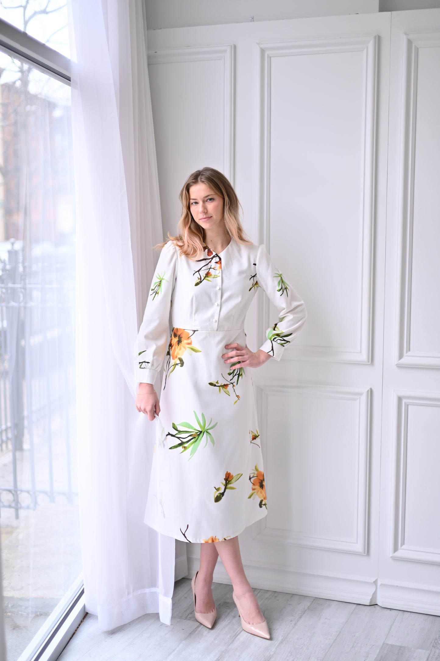 Bella Dress - Ivory Floral