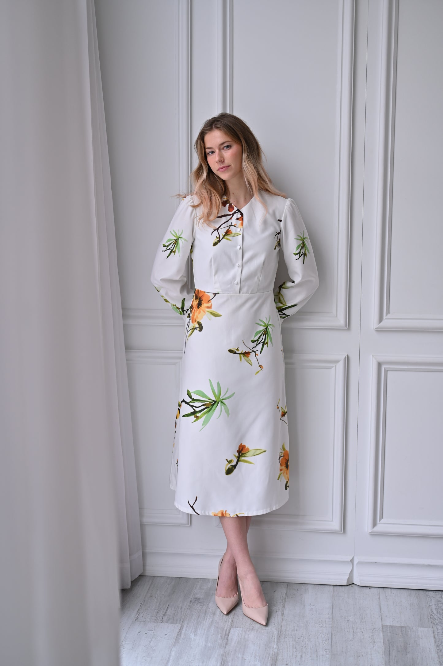 Bella Dress - Ivory Floral