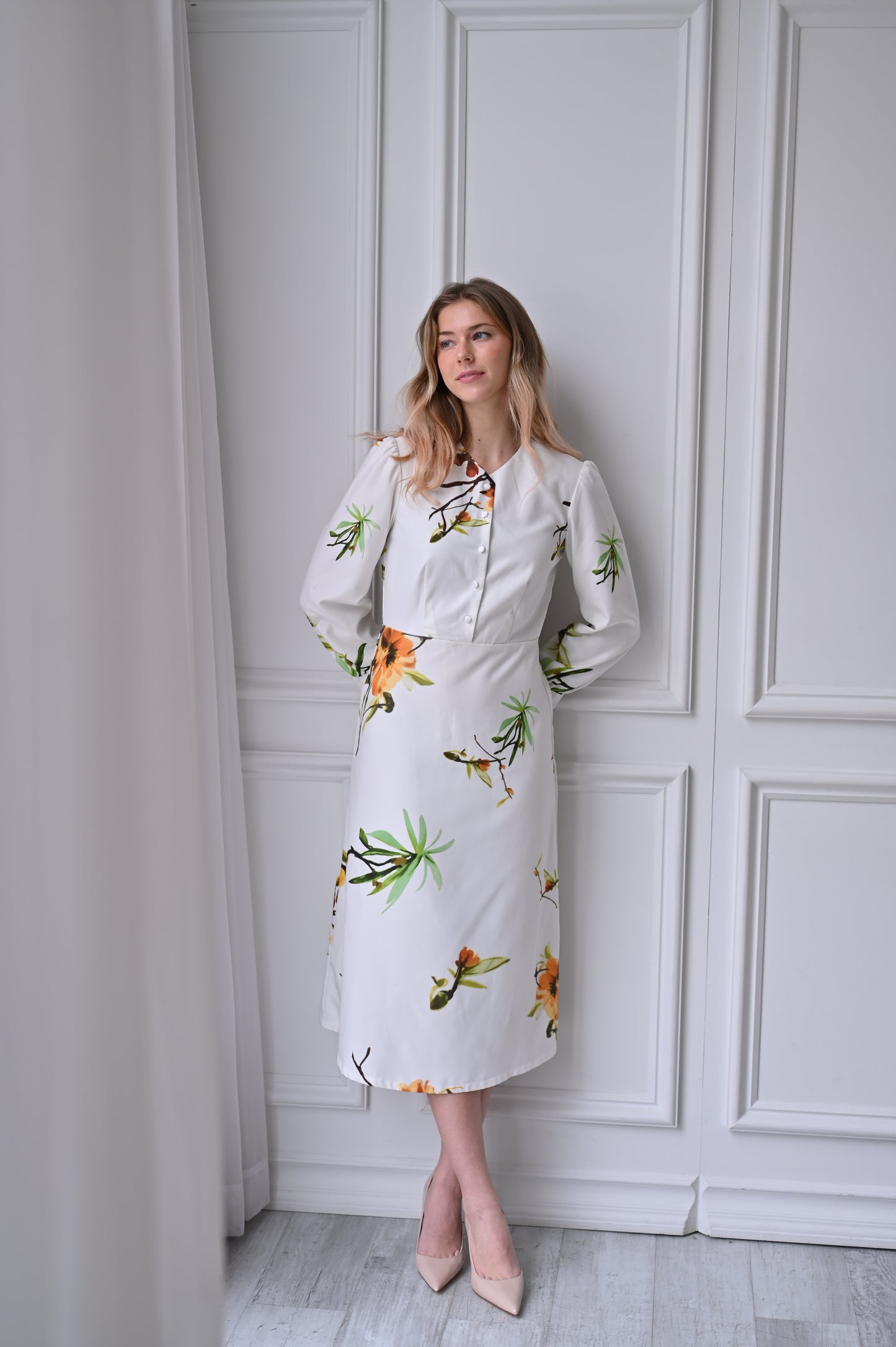 Bella Dress - Ivory Floral