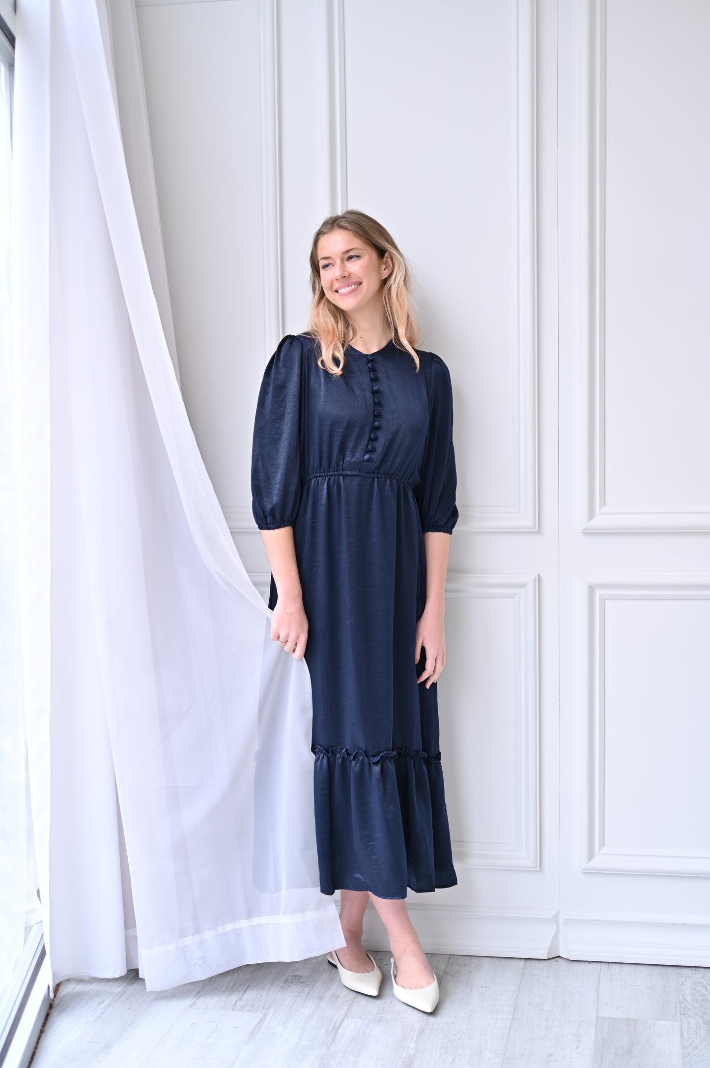 Caroline Dress - Midnight Blue