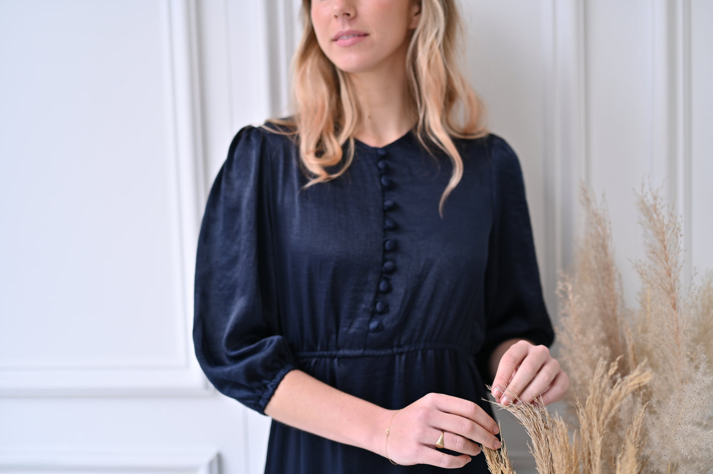 Caroline Dress - Midnight Blue